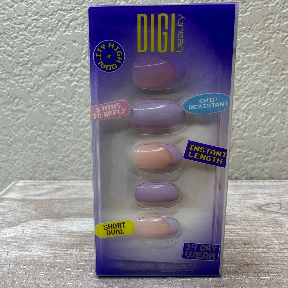 $5‎ 🌙 DIGI BEAUTY Press On Nails, Purple People NEW